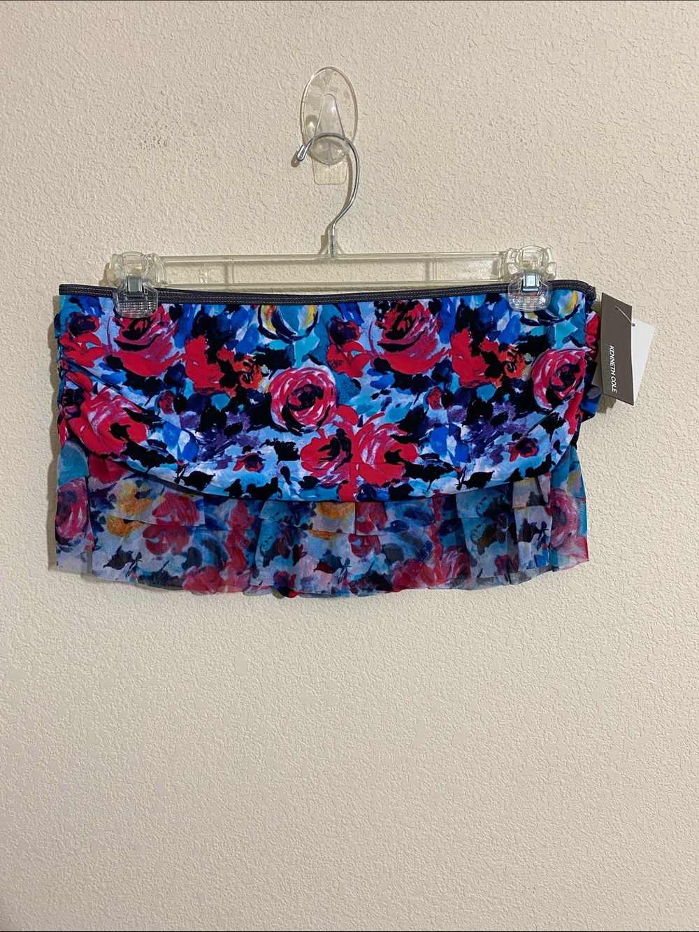 ANTONIO MELANI Floral Print Skirted Bikini Bottom Size L